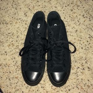All black high top converse